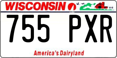 WI license plate 755PXR