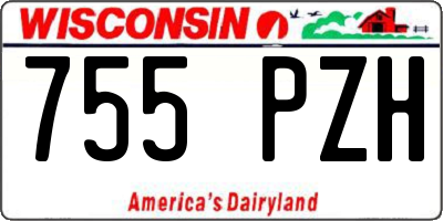 WI license plate 755PZH