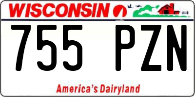WI license plate 755PZN