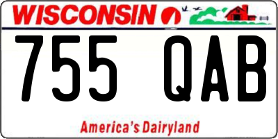 WI license plate 755QAB