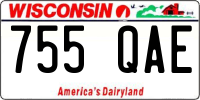 WI license plate 755QAE