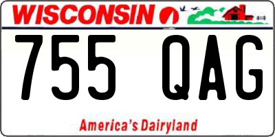 WI license plate 755QAG
