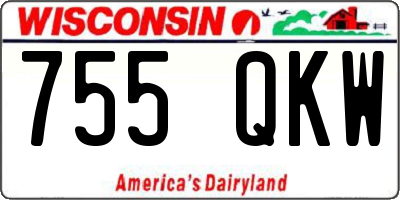 WI license plate 755QKW