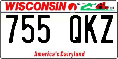 WI license plate 755QKZ
