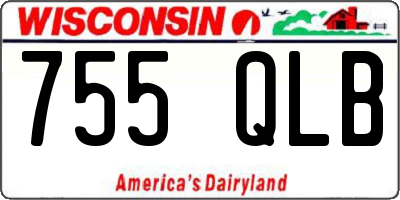 WI license plate 755QLB