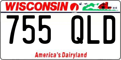 WI license plate 755QLD