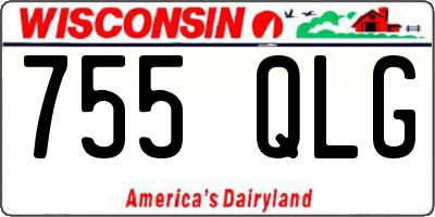 WI license plate 755QLG