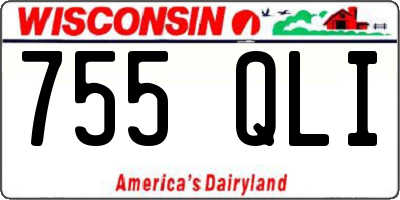 WI license plate 755QLI