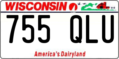 WI license plate 755QLU