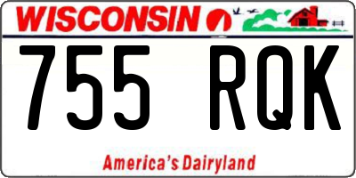 WI license plate 755RQK