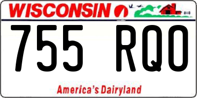 WI license plate 755RQO