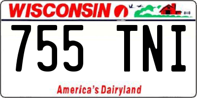 WI license plate 755TNI