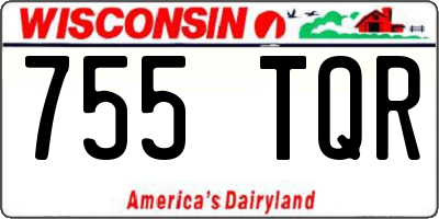 WI license plate 755TQR