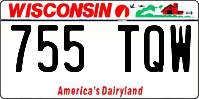 WI license plate 755TQW