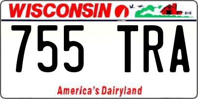 WI license plate 755TRA
