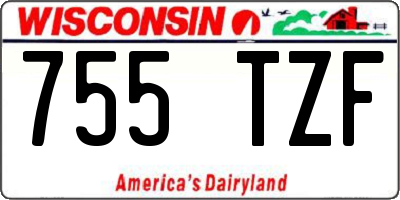 WI license plate 755TZF