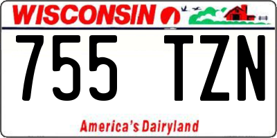 WI license plate 755TZN