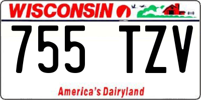 WI license plate 755TZV