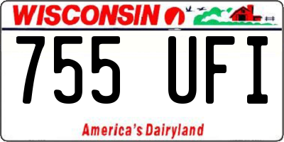 WI license plate 755UFI