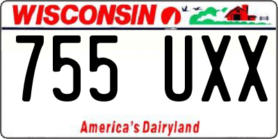 WI license plate 755UXX