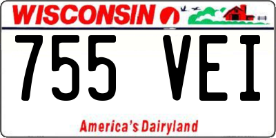 WI license plate 755VEI