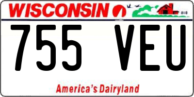 WI license plate 755VEU