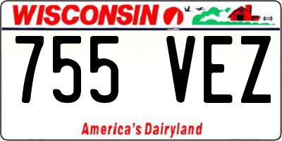 WI license plate 755VEZ