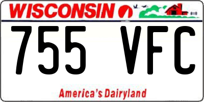 WI license plate 755VFC