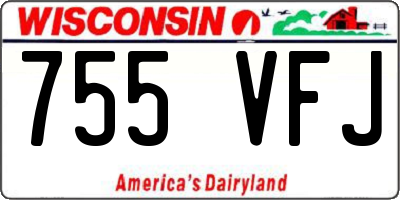 WI license plate 755VFJ