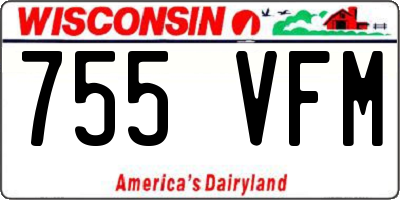 WI license plate 755VFM