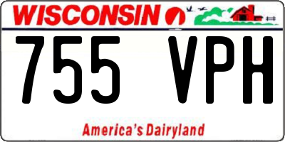 WI license plate 755VPH