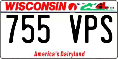 WI license plate 755VPS