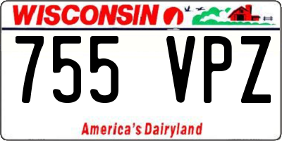 WI license plate 755VPZ