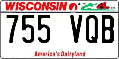 WI license plate 755VQB