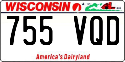 WI license plate 755VQD