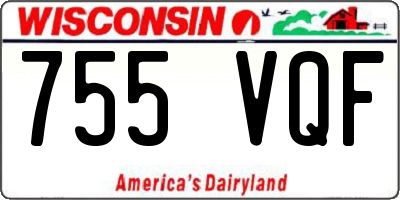 WI license plate 755VQF