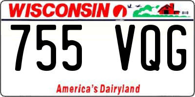 WI license plate 755VQG