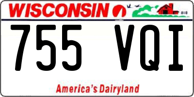 WI license plate 755VQI