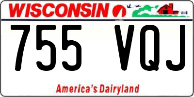 WI license plate 755VQJ