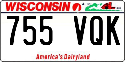 WI license plate 755VQK