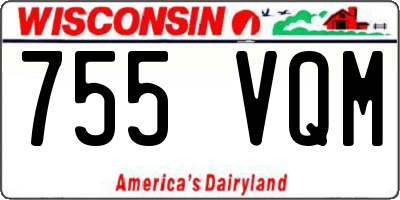 WI license plate 755VQM