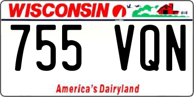 WI license plate 755VQN