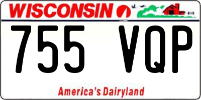 WI license plate 755VQP
