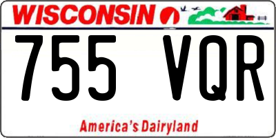 WI license plate 755VQR