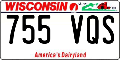 WI license plate 755VQS