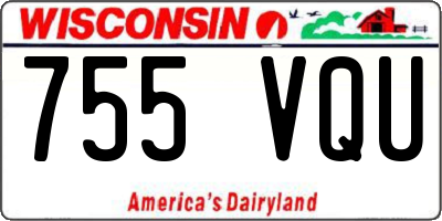 WI license plate 755VQU