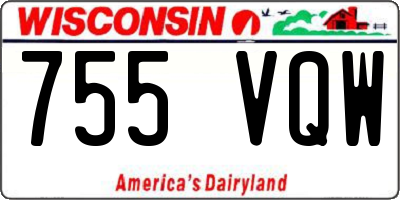 WI license plate 755VQW