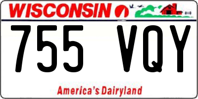 WI license plate 755VQY