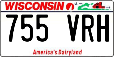 WI license plate 755VRH