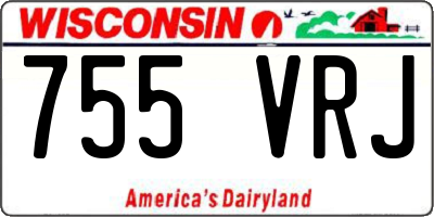 WI license plate 755VRJ